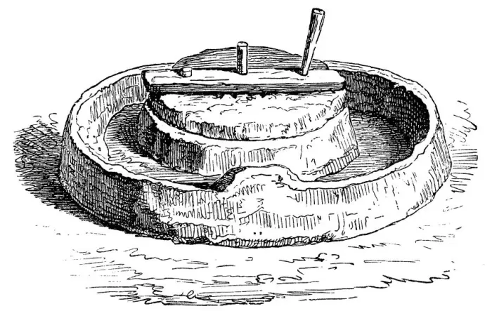 Framed Print : Millstone. Antique illustration of a Millstone Framed Print : Millstone. Antique illustration of a Millstone