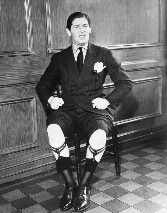 Framed Print : Milton Berle Modeling Misplaced Garters Framed Print : Milton Berle Modeling Misplaced Garters