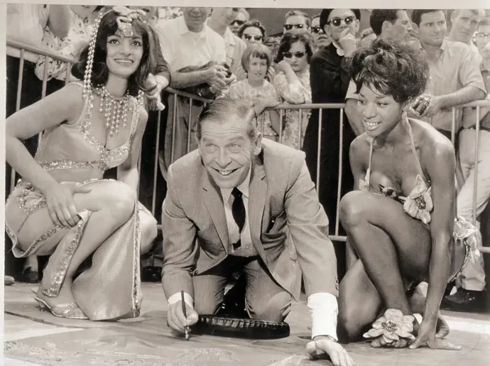 Framed Print : Milton Berle Signing in Cement at World's Fair Framed Print : Milton Berle Signing in Cement at World's Fair