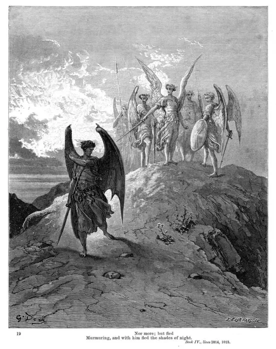Framed Print : MIlton Paradise summoned regiments 1885 Framed Print : MIlton Paradise summoned regiments 1885