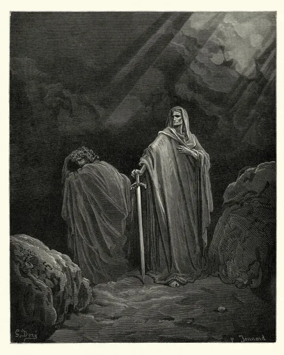 Framed Print : Miltons Paradise Lost - they both betook them several ways Framed Print : Miltons Paradise Lost - they both betook them several ways