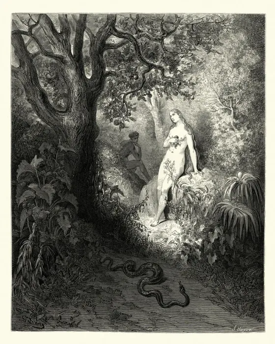 Framed Print : Miltons Paradise Lost - The guilty serpent Framed Print : Miltons Paradise Lost - The guilty serpent