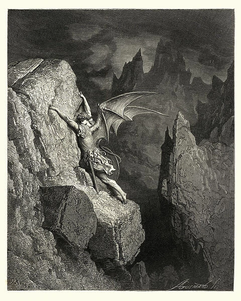 Miltons Paradise Lost - Gustave Dore pursues his way