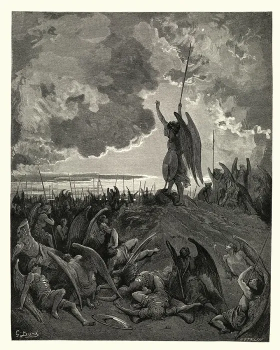 Framed Print : Miltons Paradise Lost - They heard, and were abashed Framed Print : Miltons Paradise Lost - They heard, and were abashed