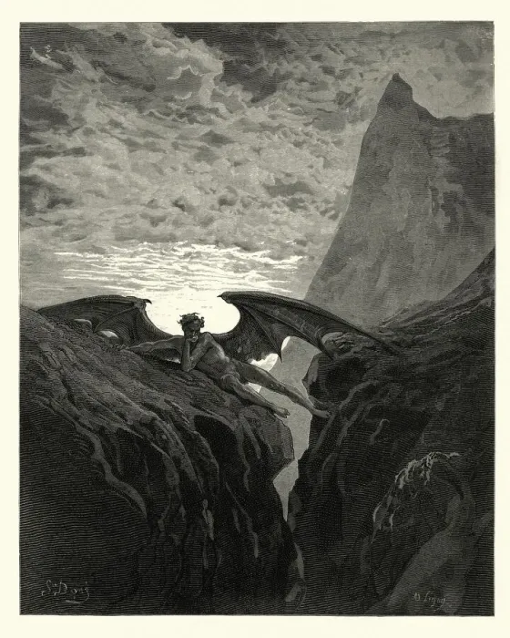 Framed Print : Miltons Paradise Lost - Now Night her course began Framed Print : Miltons Paradise Lost - Now Night her course began