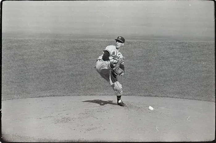 Framed Print : Milwaukee Braves, Warren Spahn Pitches Framed Print : Milwaukee Braves, Warren Spahn Pitches