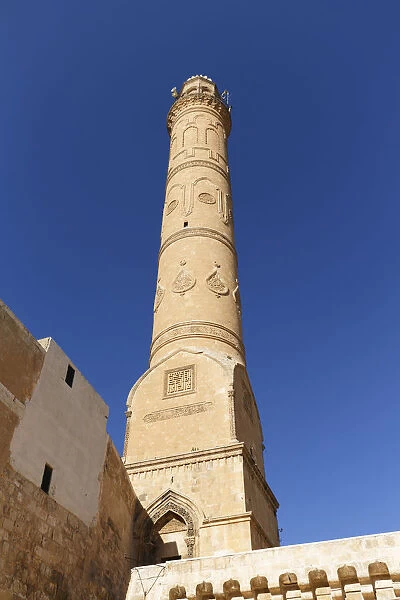 Minaret of the Great Mosque, Ulu Camii, Mardin, Southeastern Anatolia Region, Anatolia, Turkey