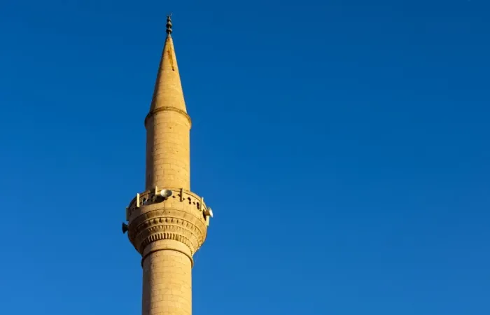 Framed Print : Minaret of a mosque protruding into the blue sky, Goreme, Cappadocia, Turkey Framed Print : Minaret of a mosque protruding into the blue sky, Goreme, Cappadocia, Turkey