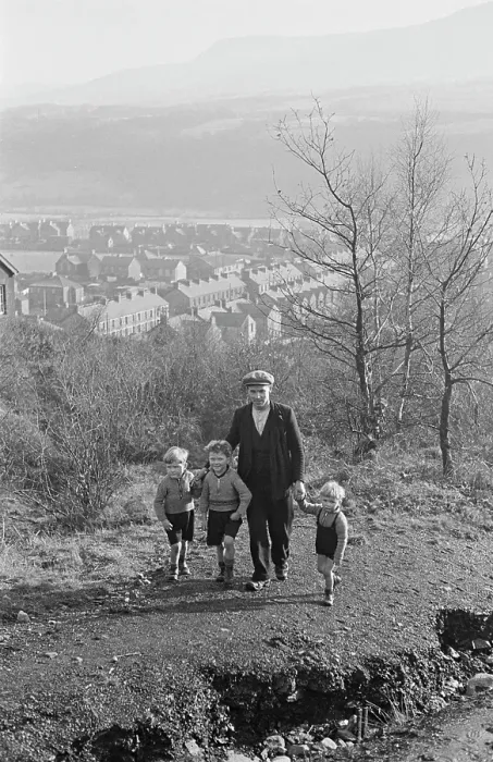 Framed Print : Miner And Grandchildren Framed Print : Miner And Grandchildren