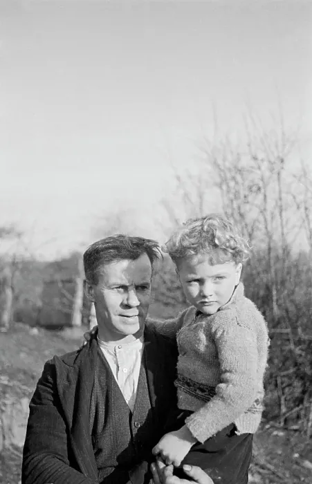 Framed Print : Miner And Grandson