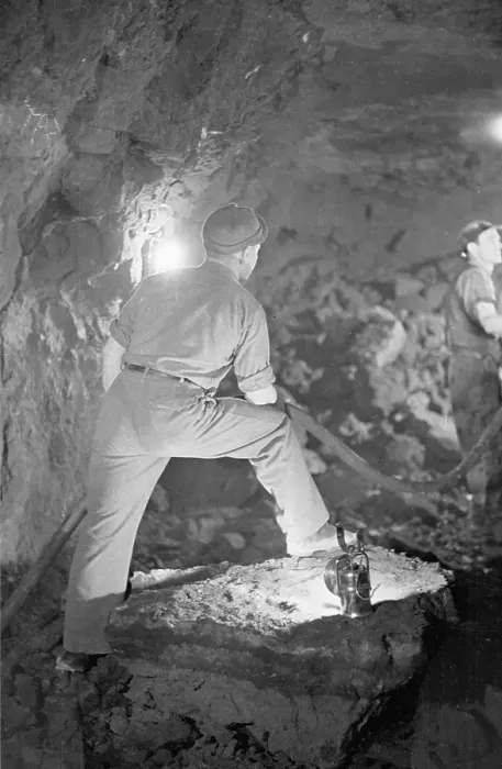 Framed Print : Miner Underground Framed Print : Miner Underground