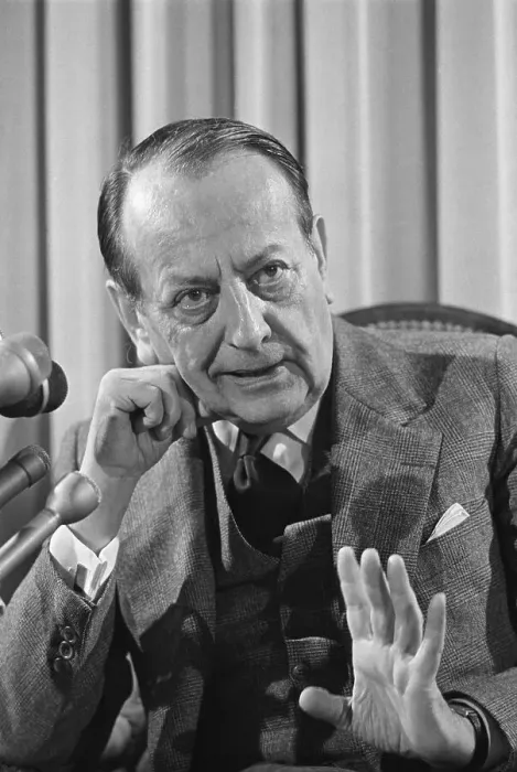 Framed Print : Minister Andre Malraux In A Press Confer Framed Print : Minister Andre Malraux In A Press Confer