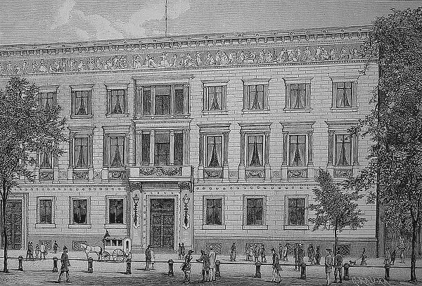 Ministry of Culture in Berlin, 1890, Germany, Historical, digital reproduction of an original from the 19th century