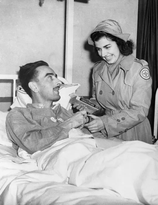 Framed Print : Minneapolis Girl Cheers U.S. Wounded Somewhere in England Framed Print : Minneapolis Girl Cheers U.S. Wounded Somewhere in England