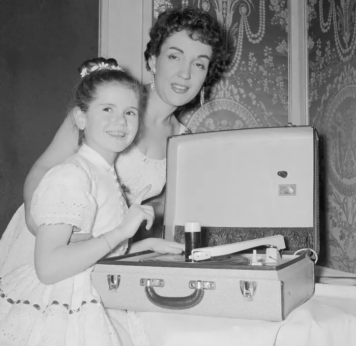Framed Print : Minou Drouet Playing Record Framed Print : Minou Drouet Playing Record