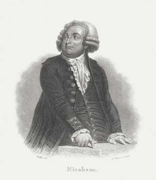 Framed Print : Mirabeau (1749 - 1791), steel engraving, published in 1868 Framed Print : Mirabeau (1749 - 1791), steel engraving, published in 1868