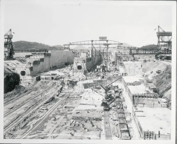 Framed Print : Miraflores Locks of Panama Canal Under Construction Framed Print : Miraflores Locks of Panama Canal Under Construction