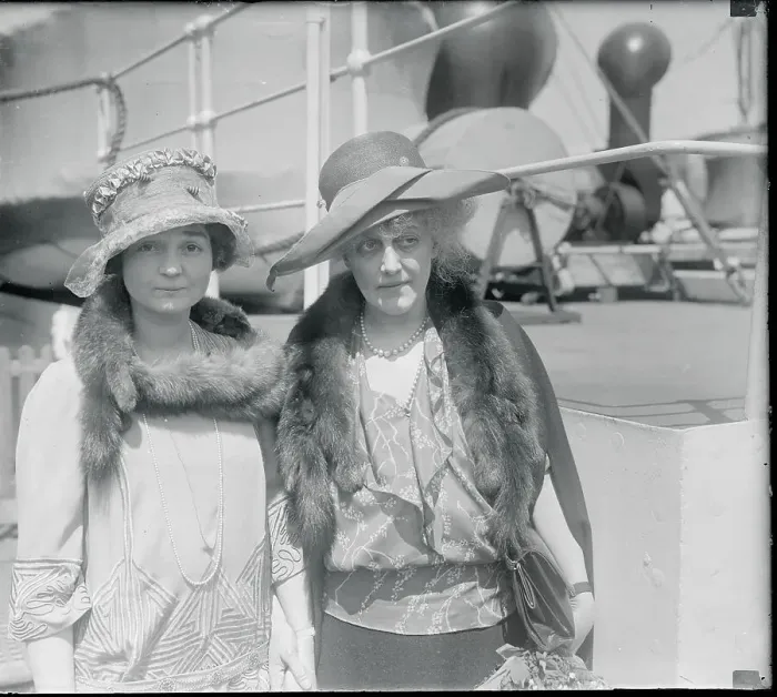 Framed Print : Miriam and Oliver Harriman Aboard Tuscania Framed Print : Miriam and Oliver Harriman Aboard Tuscania