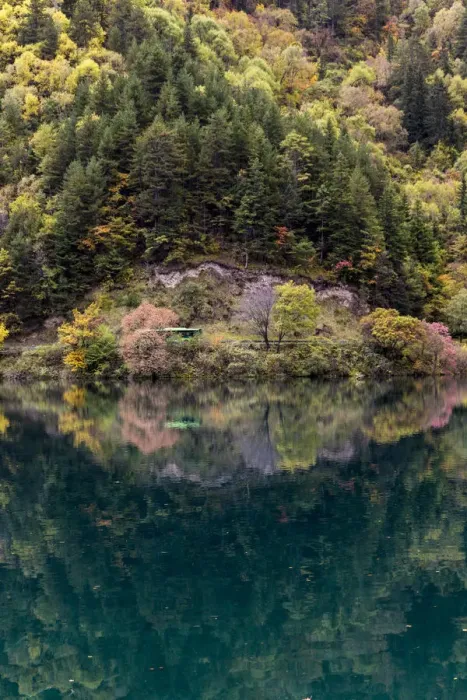 Framed Print : Mirror lake in autumn, Jiuzhaigou Valley Framed Print : Mirror lake in autumn, Jiuzhaigou Valley
