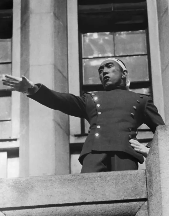 Framed Print : Mishima Exhorting Troops Framed Print : Mishima Exhorting Troops