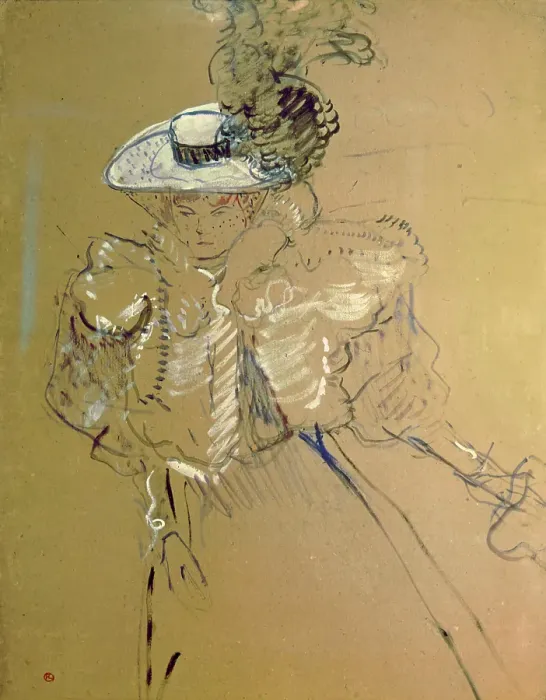 Framed Print : Misia Natanson, by Henri de Toulouse-Lautrec, 1895, 19th Century, oil and gouache on board, Ca. 94 x 72 cm Framed Print : Misia Natanson, by Henri de Toulouse-Lautrec, 1895, 19th Century, oil and gouache on board, Ca. 94 x 72 cm