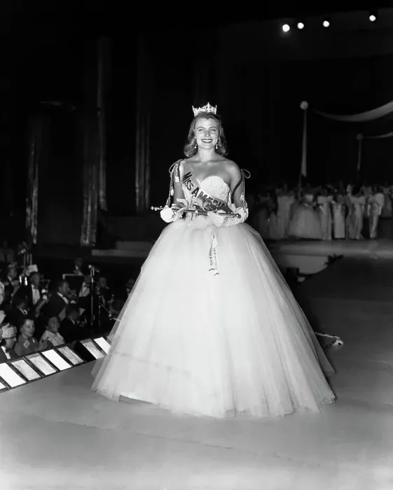 Framed Print : Miss America of 1958 Walking Down Runway Framed Print : Miss America of 1958 Walking Down Runway