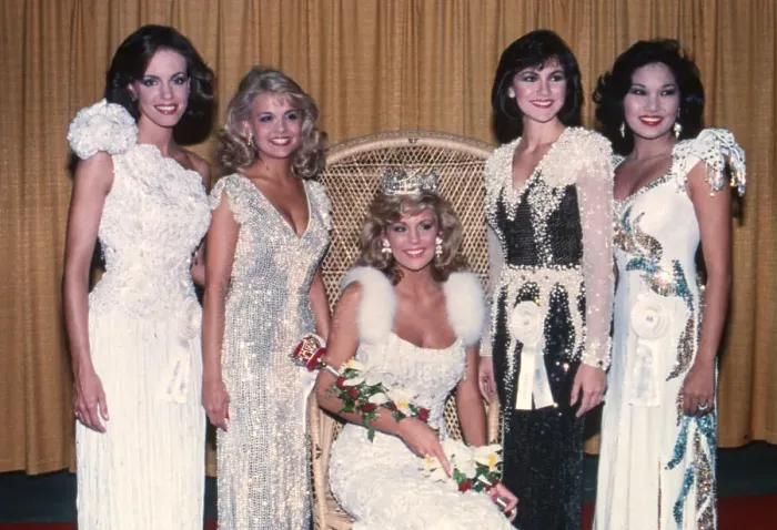 Framed Print : Miss America With Her Court