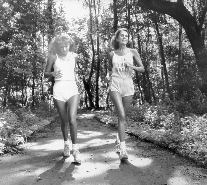 Framed Print : Former Miss Arkansas and Daughter Jogging Framed Print : Former Miss Arkansas and Daughter Jogging