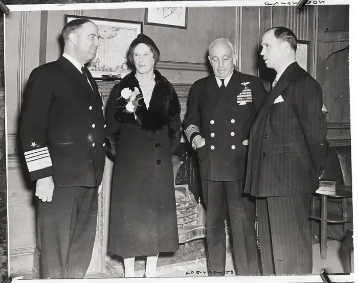 Framed Print : Miss Arnott Meets With Us Naval Officers Framed Print : Miss Arnott Meets With Us Naval Officers