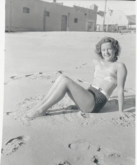 Framed Print : Miss Hermosa Beach Sunbathing for a Tan Framed Print : Miss Hermosa Beach Sunbathing for a Tan