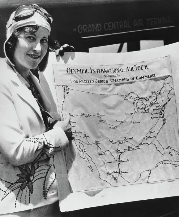 Framed Print : Miss Neville Holds The Olympic International Air Tour Map Framed Print : Miss Neville Holds The Olympic International Air Tour Map