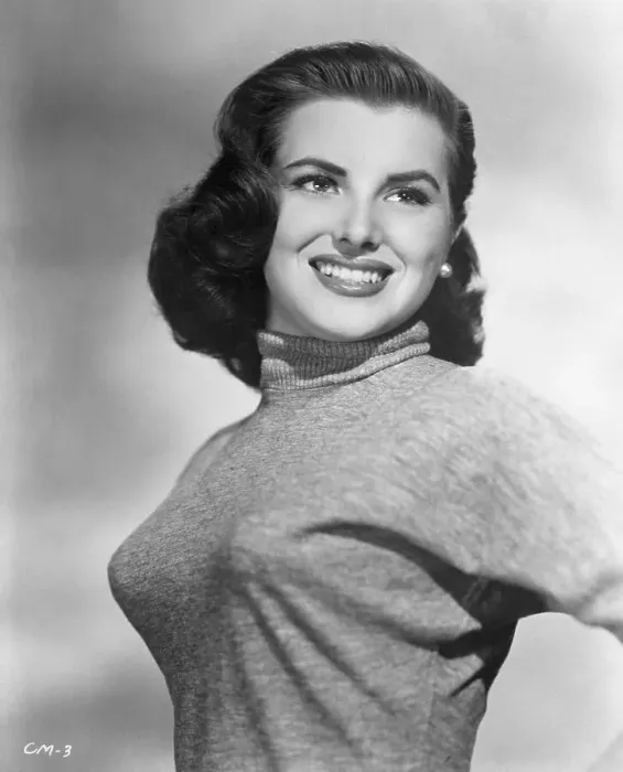Framed Print : Miss Universe in Form Fitting Sweater Framed Print : Miss Universe in Form Fitting Sweater