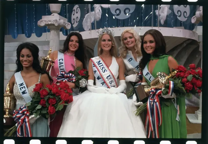 Framed Print : Miss U.S.A. Surrounded by Runners Up Framed Print : Miss U.S.A. Surrounded by Runners Up