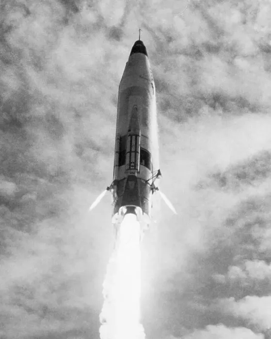 Framed Print : Missile Atlas Leaves Launch Pad Framed Print : Missile Atlas Leaves Launch Pad