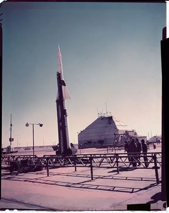 Framed Print : Missile Standing Ready for Launch