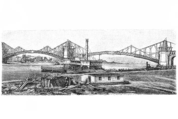 Framed Print : Mississippi bridge