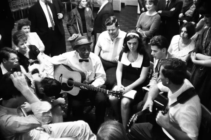 Framed Print : Mississippi John Hurt Jams With Doc Watson At The New York Folk Festival Framed Print : Mississippi John Hurt Jams With Doc Watson At The New York Folk Festival