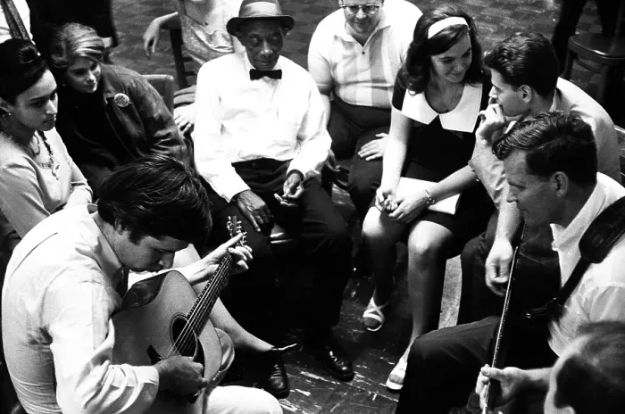 Framed Print : Mississippi John Hurt Jams With Doc Watson At The New York Folk Festival Framed Print : Mississippi John Hurt Jams With Doc Watson At The New York Folk Festival