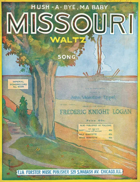 Framed Print : Missouri Waltz Song Sheet Music Cover