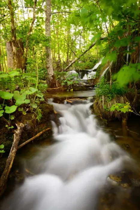 Framed Print : Misty Stream at Plitvice Lakes National Park Framed Print : Misty Stream at Plitvice Lakes National Park