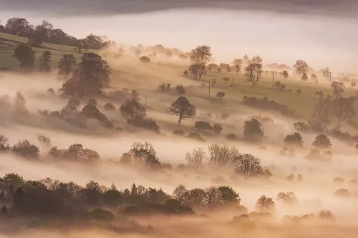 Framed Print : Misty valleys of the English Peak District. UK Framed Print : Misty valleys of the English Peak District. UK