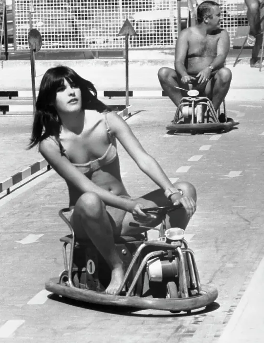 Framed Print : Mita Medici Rides Go-Kart in Bikini for Sunstroke Framed Print : Mita Medici Rides Go-Kart in Bikini for Sunstroke