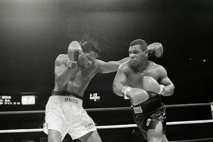 Framed Print : Mitch Green Recoils From Mike Tyson's Punch Framed Print : Mitch Green Recoils From Mike Tyson's Punch