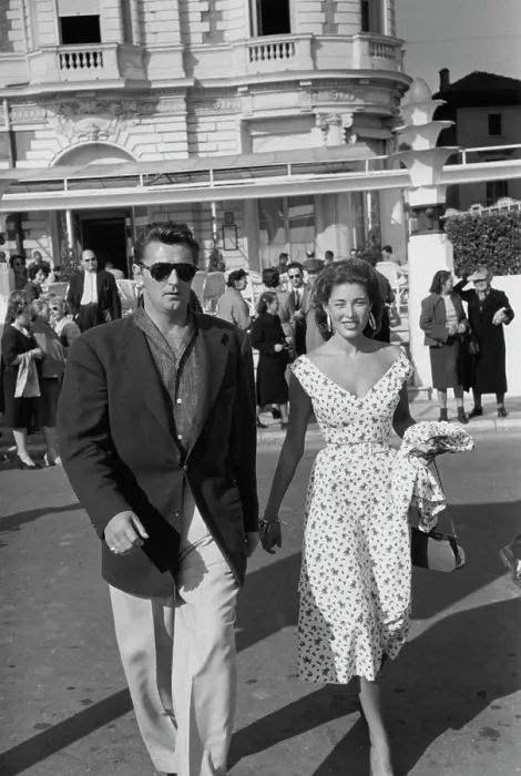 Framed Print : Mitchum At Cannes