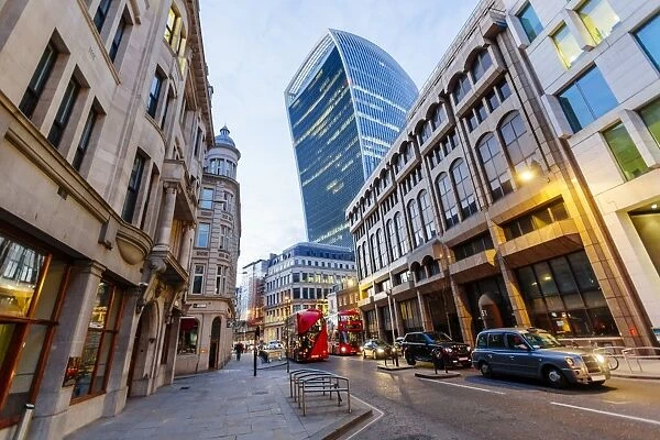 Mix of old and new architecture in the financial district of London, The United kingdom