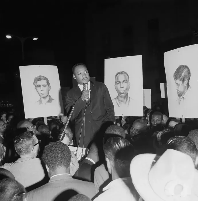 Framed Print : M.L. King Standing W / Portraits Of Dead Framed Print : M.L. King Standing W / Portraits Of Dead