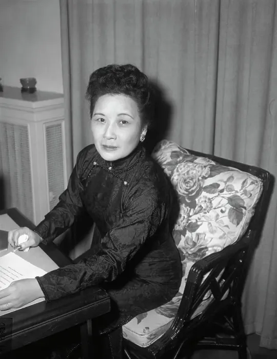 Framed Print : Mme. Chiang Kai-Shek Seated Framed Print : Mme. Chiang Kai-Shek Seated
