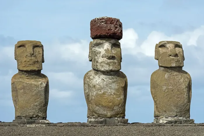 Framed Print : Three Moai statues, Rano Raraku, Easter Island, Chile Framed Print : Three Moai statues, Rano Raraku, Easter Island, Chile