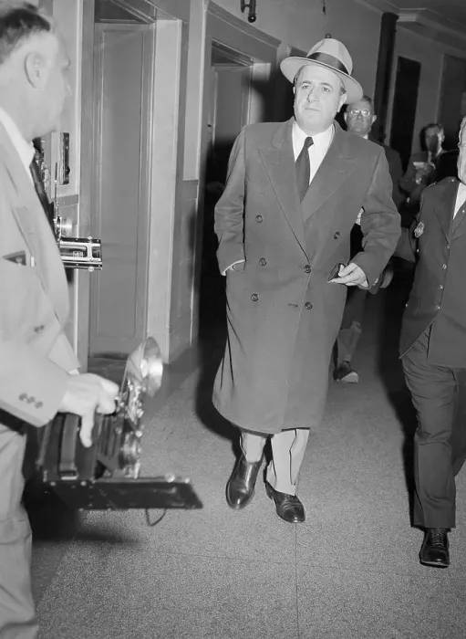 Framed Print : Mob Boss Albert Anastasia Walking in New York State Courthouse Framed Print : Mob Boss Albert Anastasia Walking in New York State Courthouse
