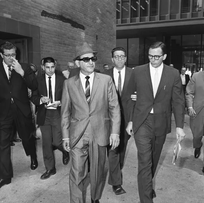 Framed Print : Mob Boss Leaves Federal Building Framed Print : Mob Boss Leaves Federal Building